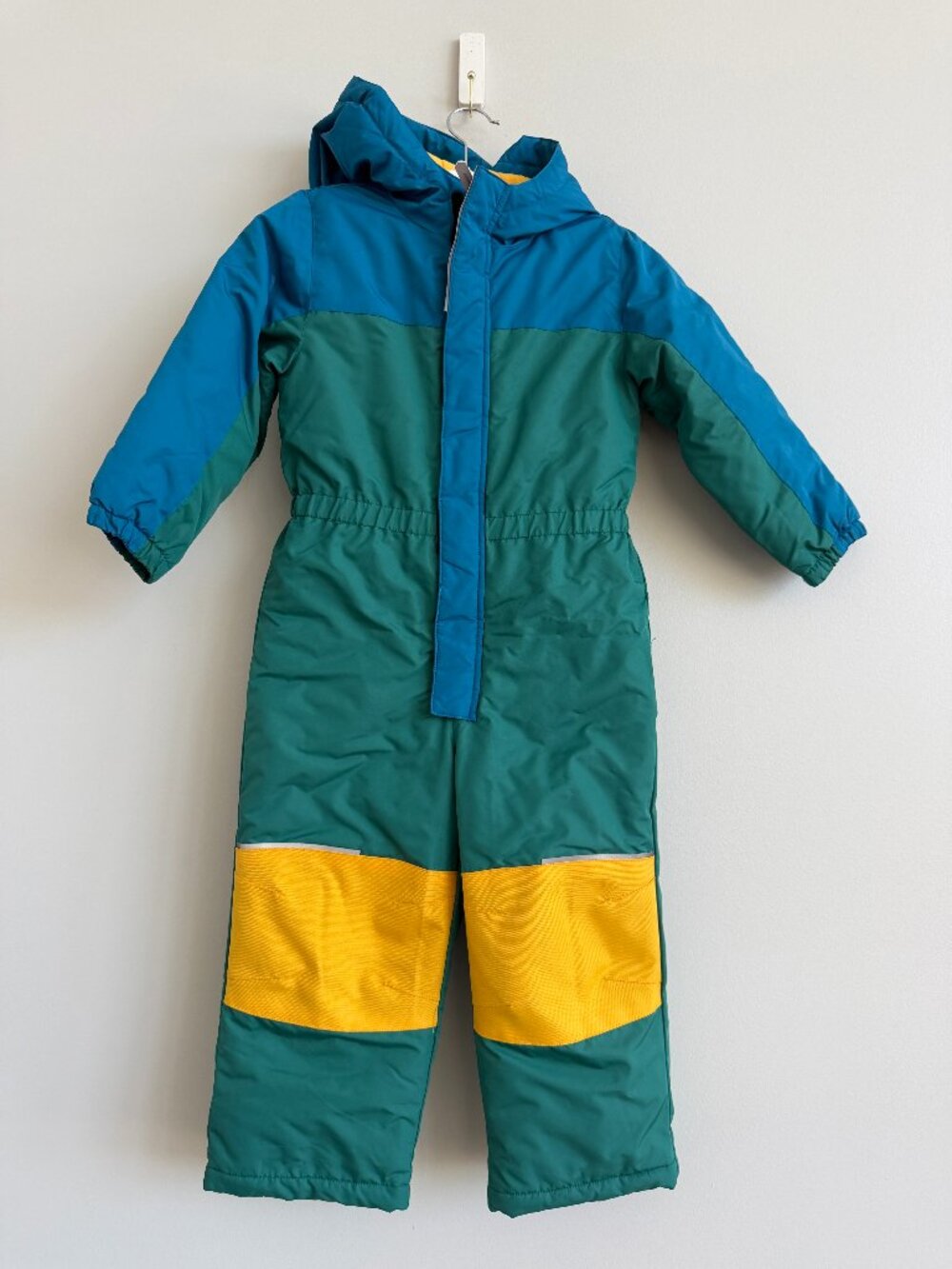 SwissTech Kids 4T Insulated Snow Suit Teal Blue Yellow Fleece Lined
